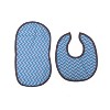 Bacati - Houndstooth/Herringbone Muslin 4 pc set of Bibs/Burpies Aqua - 2 of 4