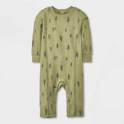 Grayson Collective Baby Boys' Seamed Romper - Green 6-9M