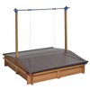 Tierra Garden Wooden Children's Sandbox with Retractable Roof 4.66 ft. W x 4.66 ft. L x 4.33 ft. H - 4 of 4