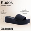 CUSHIONAIRE KUDOS Women’s Platform Sandals – Wedge Sandals for Women, Comfortable Slip-On Shoes, Dressy Summer Sandals with Cushioned Footbed - 4 of 4