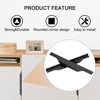 Unique Bargains Finger Edge Cabinet Pull 256mm Hole Diameter Black 10 Pcs - 4 of 4