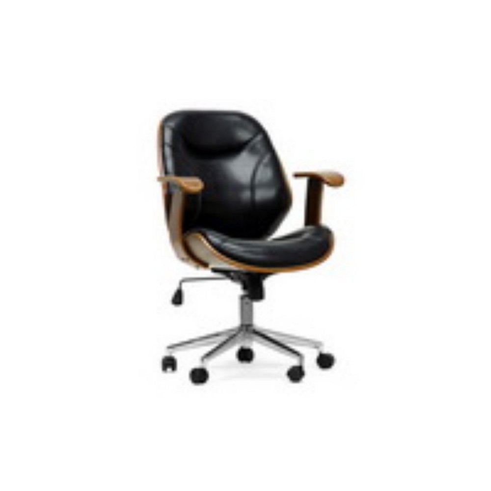 UPC 847321013117 product image for Rathburn and Modern Office Chair Black/Brown - Baxton Studio | upcitemdb.com