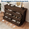 Nasitip 6 Fluted Drawer Dresser, 47" W Chest of Drawers with Fluted Design, Wooden Dresser Organizer for Bedroom Living Room Nursery - 2 of 4