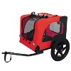 Racxily Pet Bike Trailer Dog Cart, for Small, Medium Pets, Easy Folding Cart Frame, Quick Release Wheel, Non-Slip Floor, Internal Leash - 3 of 4