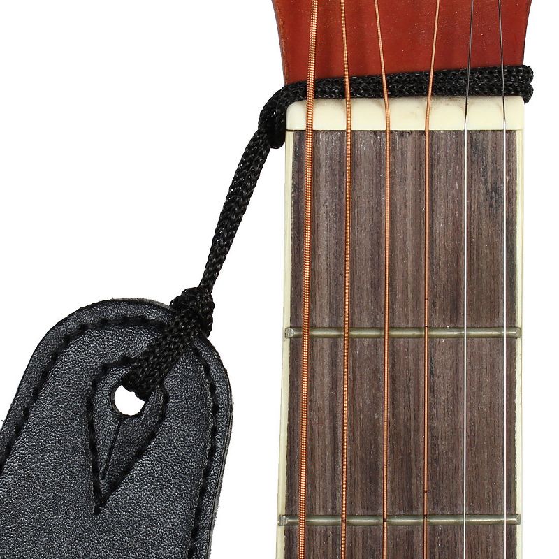 Unique Bargains Faux Leather End Adjustable Guitar Strap with String, 3 of 7