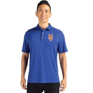 New York Mets Cutter & Buck Forge Eco Stretch Recycled Mens Big & Tall Polo - 1 of 1