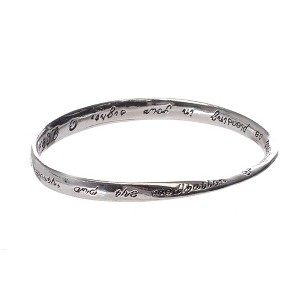 Dicksons May These Words of My Mouth Mobius Silver-Plated Women's Bangle Bracelet - 1 of 3