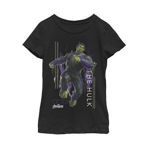 Girl's Marvel Avengers: Endgame Hulk Glitch T-Shirt - 1 of 3
