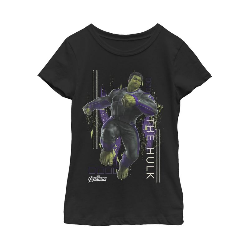 Girl's Marvel Avengers: Endgame Hulk Glitch T-Shirt, 1 of 4