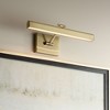 Possini Euro Design Henry 17" High Modern Picture Wall Lamp Light Fixture Mount Living Room Indoor Hallway Entry-way LED Hardwired Gold Antique Brass - 2 of 4