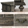 Farmhouse 9 Drawers Dresser for Bedroom, 47" Wide Wood Rustic Chest of 9 Drawers with Metal Handles, Vintage Design - 4 of 4