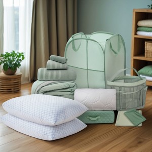 Nestl Back to College Kit, Twin XL Bed in a Bag with Cooling Pillows, College Dorm Bedding, Twin XL Comforter Set, College Dorm Room Items - 1 of 4