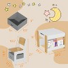 Kids Table and Chair Set, 4 In 1 Wooden Activity Table & 2 Chairs With Storage Drawer Detachable Tabletop for Toddlers Kids Drawing, Reading, Crafts - 3 of 4