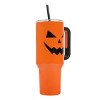 Halloween Jack-O'-Lantern 40 Oz Orange Stainless Steel Tumbler with Handle - 3 of 4