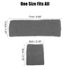 Unique Bargains Stretchy Cotton Blend Sweat Absorbing Sport Headband Wristband Gray 3 pcs - 4 of 4