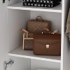 FUFU&GAGA Modern Double Door Wardrobe with Hanging Area Multiple Storage Space White - 4 of 4