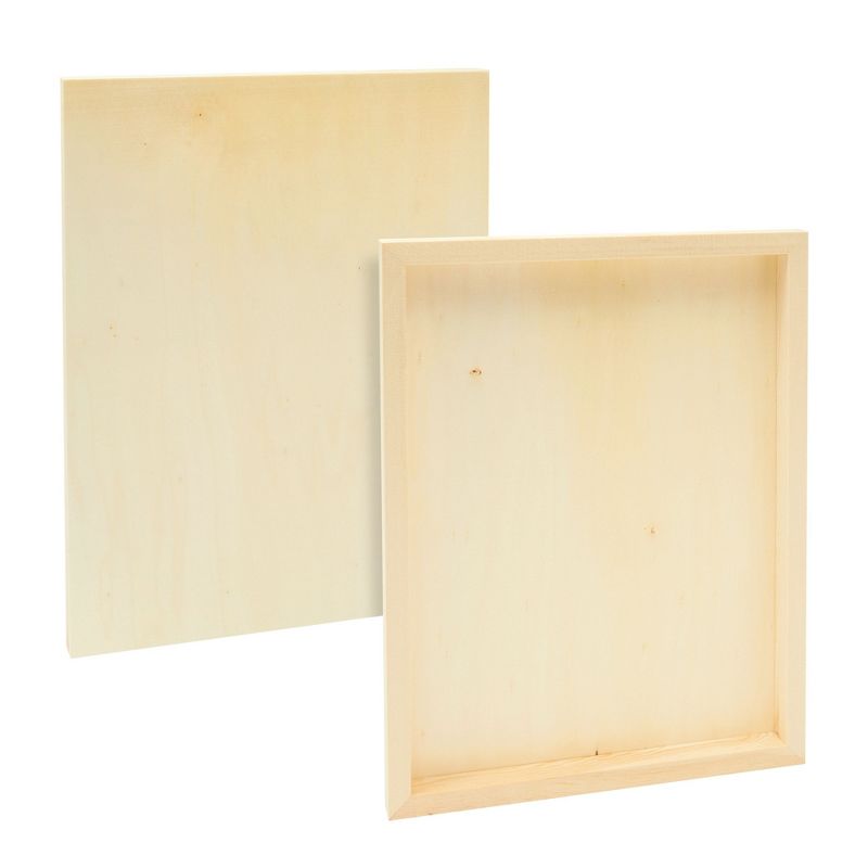 Bright Creations 4 Pack Unfinished Wood Panels for Painting, Blank Wooden Squares for Crafting & Art Pouring, 11x14 In, 5 of 10