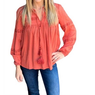 Women's Tie Neck Blouse - Vine & Love