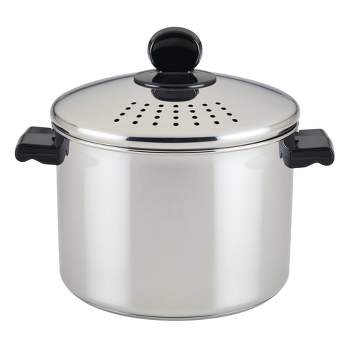 Farberware Stainless Double boiler Q15C w/tempered glass lid GUC
