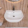 ALFI AB110  20Inch White D-Bowl Porcelain Wall Mounted Bath Sink - 2 of 4