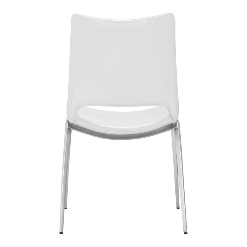 Set of 2 Geary Dining Chairs White/Silver - ZM Home, 5 of 12