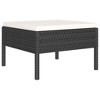 vidaXL 6-Piece Patio Lounge Set - Poly Rattan Outdoor Furniture with Cushions in Black and Cream - Modular Weather Resistant Design - 4 of 4