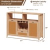 EROMMY Bay Isle Home™ Bar Cabinet With 2 Rattan Doors, Wine Racks And Drawers For Dining Room And Living Room - 3 of 4