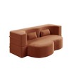 78" Plush Corduroy Floor Sofa Bed with Foam Support, Convertible, No Assembly - 4 of 4