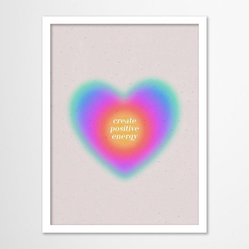 Americanflat Quotes Modern Wall Art Room Decor - Create Positive Energy by Emanuela Carratoni, 1 of 7