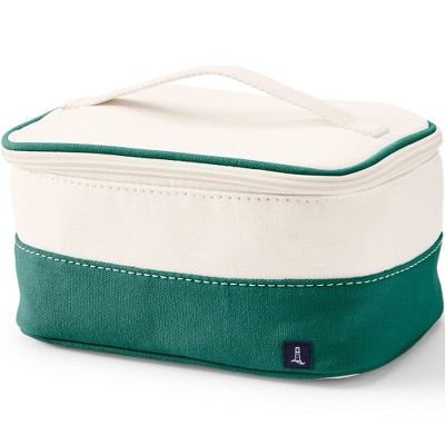 Lands' End Canvas Open Wide Cosmetic Bag