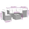 vidaXL 6 Piece Patio Sofa Set with Cushions Poly Rattan - Beige and Gray With Table - 3 of 4