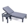 LeisureMod Chelsea Modern Outdoor Chaise Lounge Chair With Side Table - 4 of 4