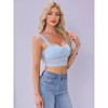 INSPIRE CHIC Women's Sleeveless Sweetheart Lace Cropped Camisole - 4 of 4