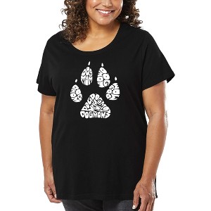 LA Pop Art Women's Word Art T-shirt - Dog Mom - 1 of 4