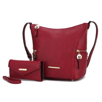 MKF Collection Lux Vegan Leather Women’s Hobo Bag with Wallet by Mia K