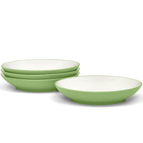 American Atelier Large Pasta Bowls, 42 oz Wide Shallow Stoneware Salad Bowl  Set, Plates for Serving Dinner, Kitchen, and Eating, Set of 4,Sage Green