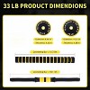 Adjustable Dumbbell Set 33 lbs, PE Coated Weights with Ergonomic Handle for Home Workouts - 3 of 4