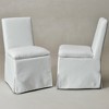 KINWELL Performance Fabric Slipcover Dining Chair Side Chair With Casters, Set of 2 - 4 of 4