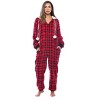 Just Love Womens One Piece Winter Holiday Adult Bodysuit Faux Shearling Lined Hoody Xmas Pajamas - 4 of 4