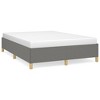 vidaXL Bed Frame Dark Gray 53.9 in.x74.8 in. Full Fabric - 2 of 4