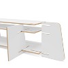 Polifurniture Ecofriendly Garden TV Stand for TVs up to 55" White/Light Brown: Modern Media Console with Open Shelves - 4 of 4