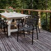 Flash Furniture Lila Commercial Metal Indoor-Outdoor Restaurant Stack Chair with Metal Triple Slat Back and Arms - 2 of 4