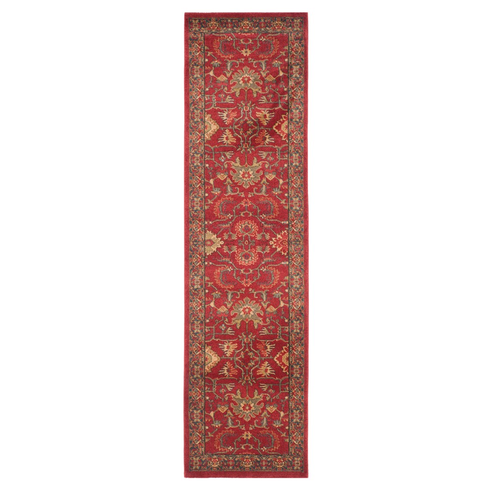 2'2inx14' Runner Red/Navy Floral Loomed - Safavieh