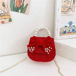 MyKids-USA Stylish And Versatile Carry-On Girls’ Portable Red Crossbody Handbag - 1 of 3