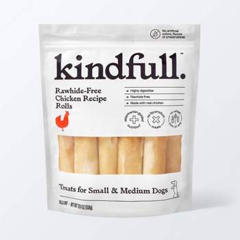 Rawhide-Free Chicken Recipe Roll Small/Medium Dog Treat - 19.4oz/10ct - Kindfull™