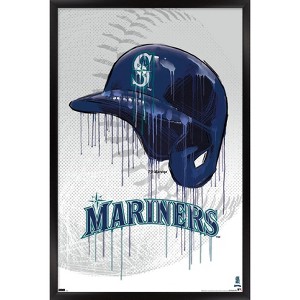 Trends International MLB Seattle Mariners - Drip Helmet 22 Framed Wall Poster Prints - 1 of 4