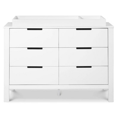 White Double Nursery 6-Drawer GREENGUARD Certified Dresser