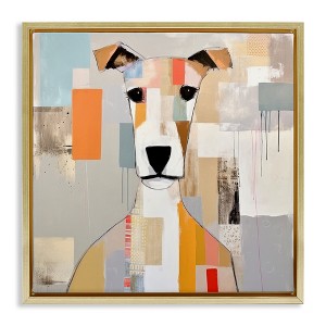 Stupell Industries Dog Face Abstract Collage, 18" x 18" - 1 of 4