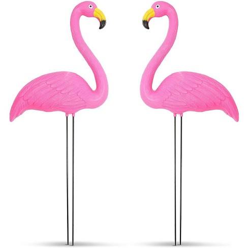 2 Pack Pink Flamingo Yard Ornaments For Home Garden Lawn Outdoor Decor 22 Inches Target