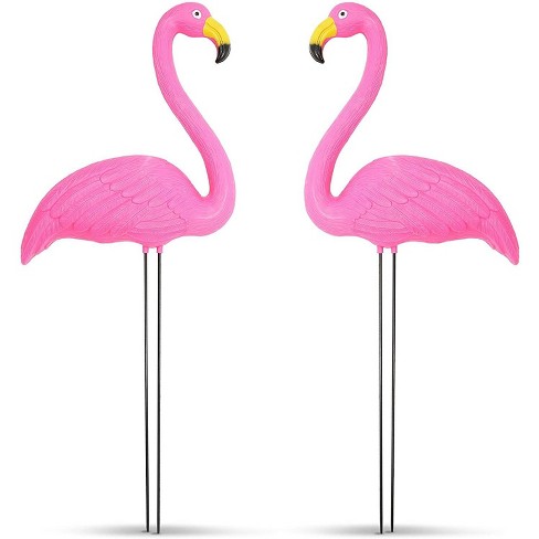 2 Pack Pink Flamingo Yard Ornaments For Home Garden Lawn Outdoor Decor 22 Inches Target